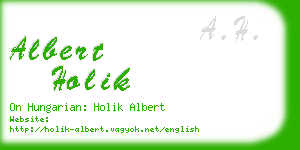 albert holik business card